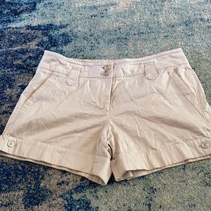 Cream White House black market shorts